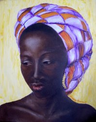 Femme africaine au foulard