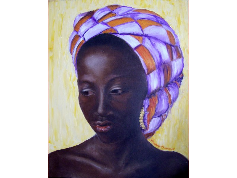  Femme africaine au foulard